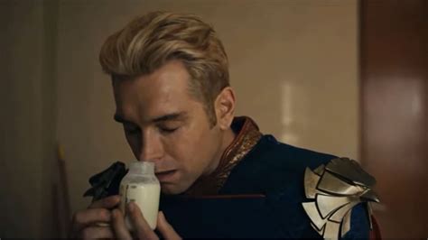 homelander drinks milk